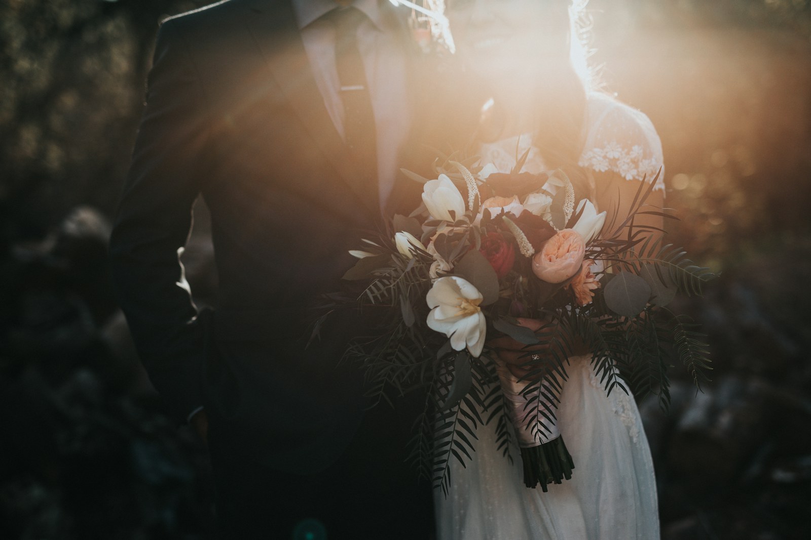 Wedding couple in natural light